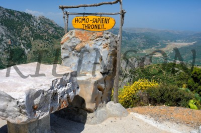 throne Crete  Greece  mountains