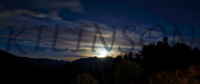 Телескоп САО в Архызе, восход луны